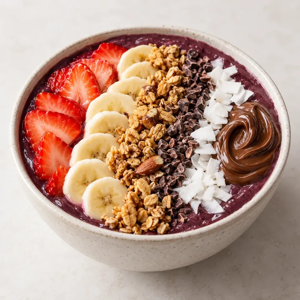 Nutella coconut acai bowl